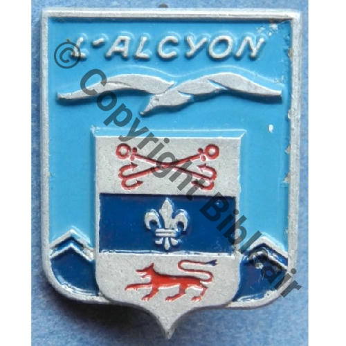 ALCYON  TORPILLEUR L.ALCYON cira 40.45 Alu peint  A.AUGIS LYON ST.BARTH 2Li 2Griffes Dos lisse Src.monfoulard 60EurInv 